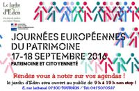 Journées Européennes du patrimoine au jardin d'Eden à Tournon. Du 17 au 18 septembre 2016 à TOURNON SUR RHONE. Ardeche.  09H00